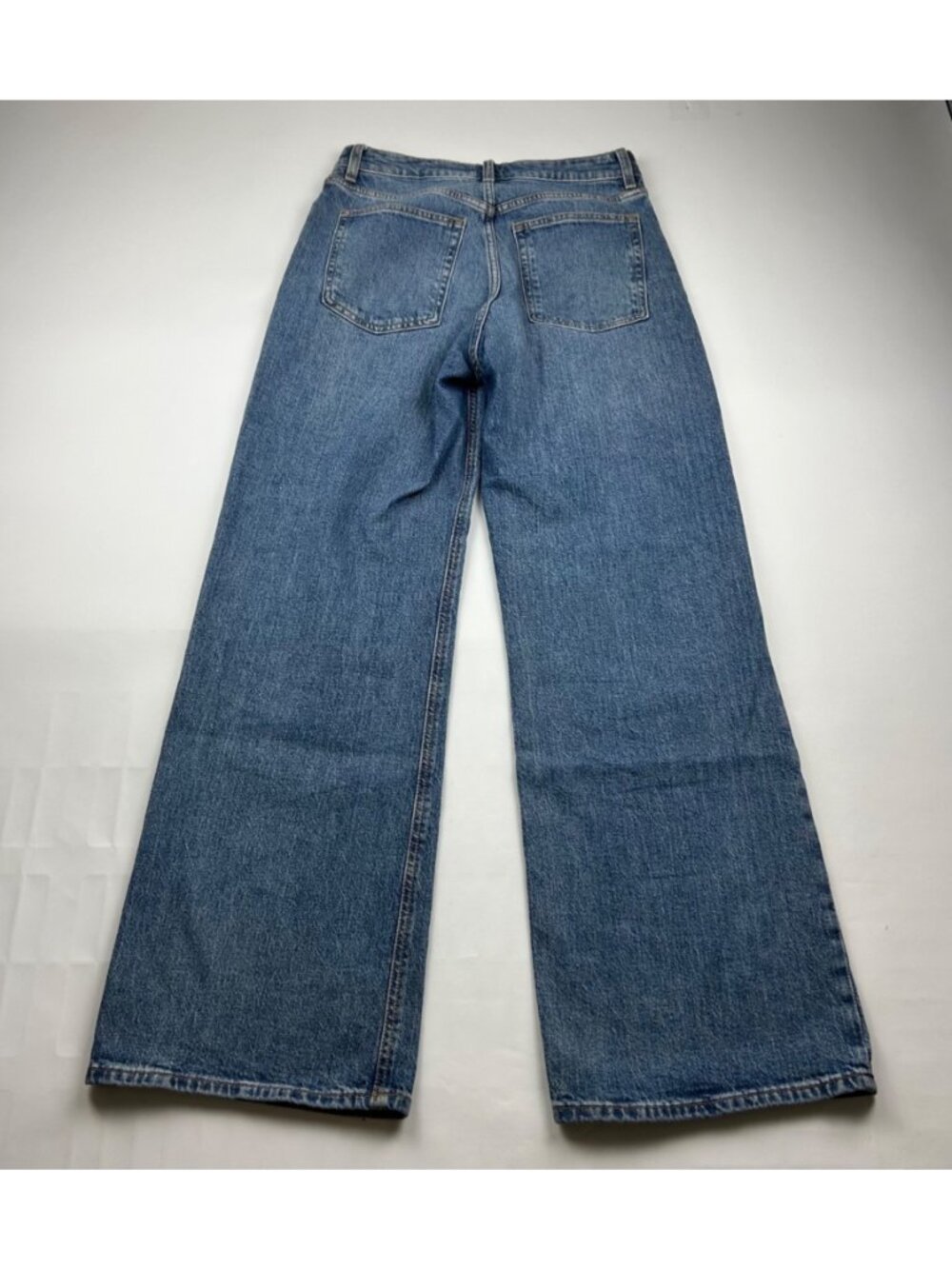 H&M Medium Wash Denim High Rise Wide Leg Jeans 10 - Picture 5 of 6